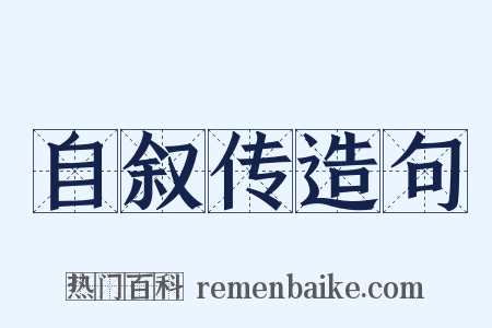 自叙传造句是什么意思的图片